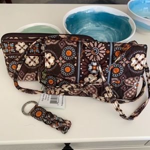 Vera Bradley ‘Canyon’ Strap Wallet, Wristlet & Key
